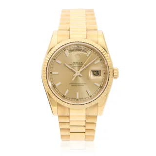 Rolex Day-Date 36 118238 Yellow gold Champagne