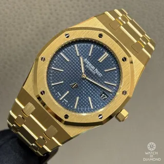 Audemars Piguet Royal Oak 15202BA.OO.1240BA.01 Yellow gold Blue