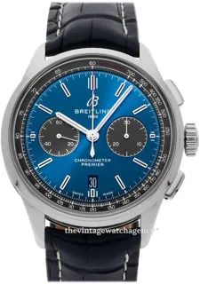 Breitling Premier AB0118A61C1P1 Stainless steel Blue