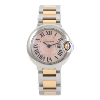 Cartier Ballon Bleu 28mm W6920034 Stainless steel and 18k rose gold Pink