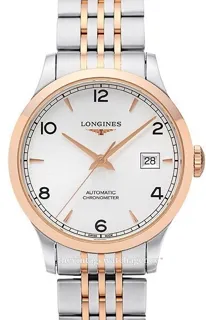 Longines Record L2.820.5.76.7 Rose gold and Stainless steel Silver