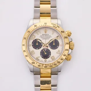 Rolex Daytona 116523 Stainless steel and 18ct yellow gold White