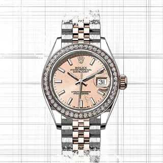 Rolex Lady-Datejust 279381RBR stainless steel$Rosu00e9gold Pink