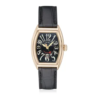 Franck Muller Conquistador 8001 L SC 28mm 18k rose gold Black