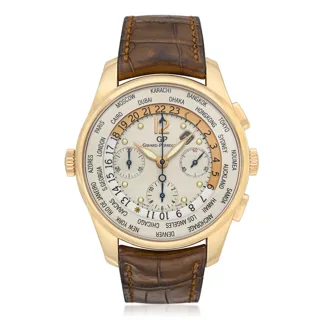 Girard-Perregaux World Time Chronograph 49805 18k rose gold White