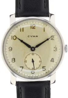 Cyma Gents oversized Wristwatch 9479 505 Stainless steel Silver