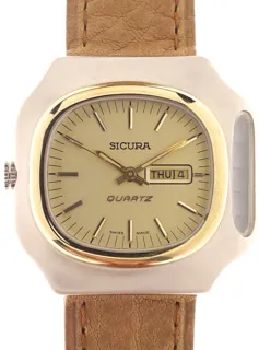 Sicura Quartz I1 Solar – Star 03212 chromium-plated$stainless steel$yellow gold-plated champagne