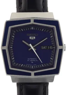 Seiko Gents Automatic Wristwatch 5 7019 u2013 5120 Stainless steel Blue