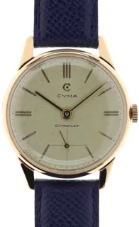 Cyma Gents Wristwatch Cymaflex 1-4278 07 4696 Rose gold and Stainless steel Silver