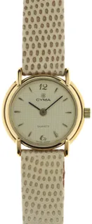 Cyma Ladies elegant and flat Wristwatch 5249 Yellow gold and Stainless steel Golden