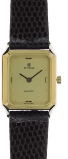 Cyma Ladies elegant and flat Wristwatch 5235 Yellow gold and Stainless steel Golden