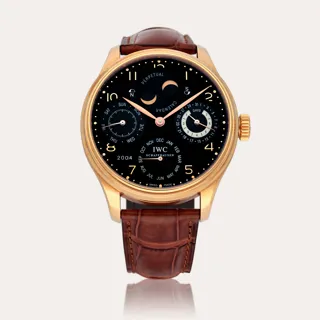 IWC Portugieser 502103 18k rose gold Black