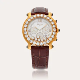 Chopard Happy Sport 28/3189-23/11 18k yellow gold White