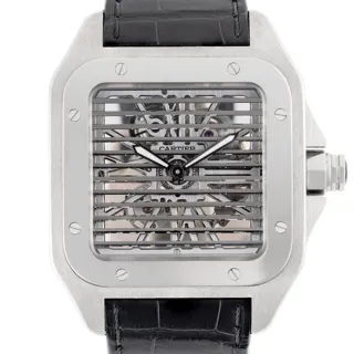 Cartier Santos 3228 43mm Palladium Skeletonized