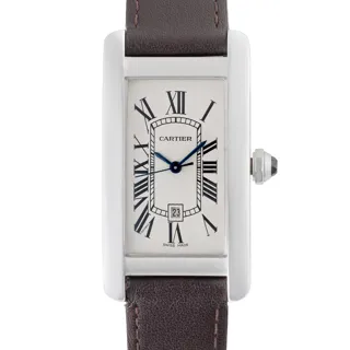 Cartier Tank Américaine 2490 22.5mm 18k white gold