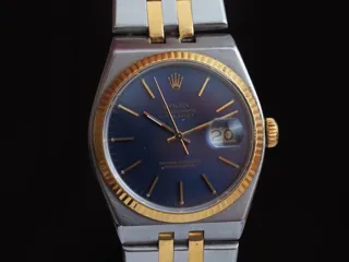 Rolex Datejust Oysterquartz 17013 Stainless steel and 18k yellow gold Blue