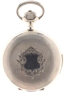 Anonymous Gents Hunting Case Pocket Watch Savonette 1/4 u2013 Repeater Guilloche Silver 800 o/oo White