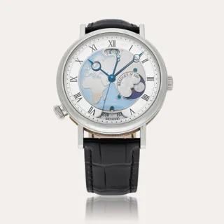 Breguet Hora Mundi 5717 Platinum Blue and Silver