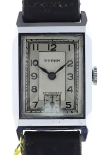 Buren Gents manual wind Antimagnetic Wristwatch 885.019 chromium-plated nickel$stainless steel 3-tone silvered