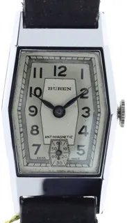 Buren Gents manual wind Antimagnetic Wristwatch 114 chromium-plated nickel$stainless steel 3-tone silvered