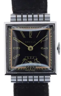 Consul Gents Wristwatch Stainless steel Black