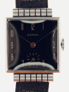 Consul Gents Wristwatch 145 Stainless steel Black