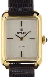 Cyma Ladies / Unisex elegant and flat Wristwatch 5107 yellow gold u2013 plated$Steel Silver