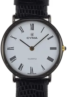 Cyma Gents / Unisex elegant and flat Wristwatch 5167 Stainless steel White