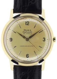 Doxa Chronometer 13939 Q -19 18k yellow gold 2-tone silvered