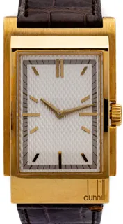 Dunhill Montre Alfred Dunhill Homme rectangulaire D-Type 26mm Yellow gold White