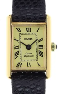 Duward Ladies Wristwatch Tank Diplomatic Yellow gold and Stainless steel champaigne