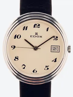 Edox Gents elegant Wristwatch 32.807-10 Stainless steel Champagne