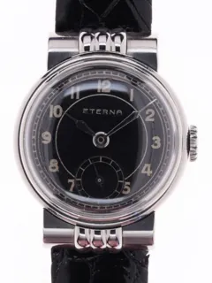 Eterna Gents Unisex Wristwatch 3/4 Size 2.719.993 Stainless steel Black