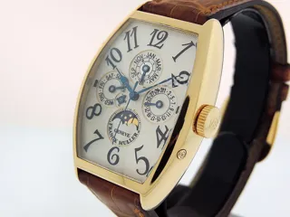 Franck Muller Casablanca 5850 QP 18k yellow gold Silver