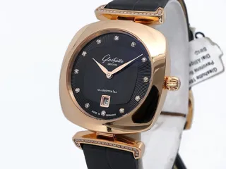 Glashütte Pavonina 1-03-01-28-05-02 31mm Rose gold Black