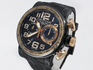 Graham Silverstone Stowe 2BLDZ.B12A 48mm 18k Rose Gold$PVD Coated Stainless Steel Black Carbon Fiber