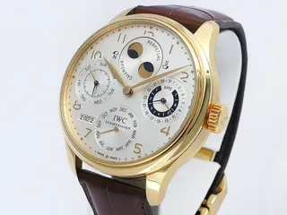 IWC Potugieser Perpetual Calendar IW502107 18k yellow gold Silver