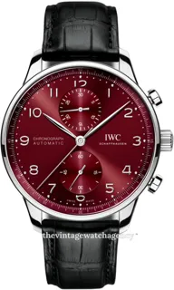 IWC Portugieser IW371616 Stainless steel Red