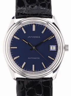 Juvenia Gents Automatic Wristwatch 90628 L-R Stainless steel Blue