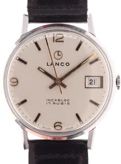 Lanco very classic Gents Wristwatch 2525 Stainless steel Silver