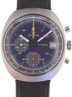 Lemania Gents Automatic Wristwatch Chronograph 9803 Stainless steel Blue