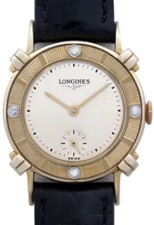 Longines Mans Wristwatch u201d 3/4 u2013 Size 14k yellow gold Silver