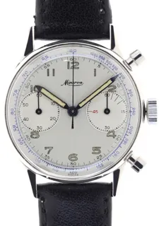 Minerva Gents Wristwatch Chronograph 892.425 Stainless steel Silver