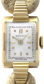 Movado Ladies Wristwatch 4248 18k yellow gold Silver