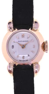 Movado Ladies Wristwatch R55 18k rose gold Silver