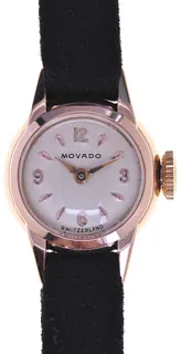 Movado Ladies Wristwatch 9078 R76 18k rose gold Silver