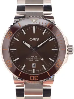 Oris Aquis Date 7730 4152 Ceramic and Stainless steel Brown