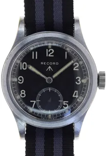 Record Watch Company Gents Wristwatch Military Stainless steel Black