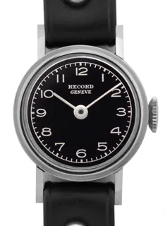 Record Watch Company Ladies Wristwatch 600 2 3 Stainless steel Black