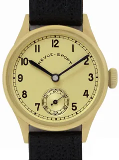 Revue Thommen Gents 3/4 u2013 Size Wristwatch Sport 14k yellow gold champaigne